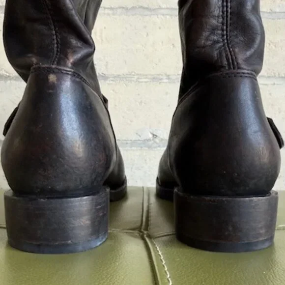 Frye Veronica Bootie distressed black leather size W 11 - Picture 9 of 10